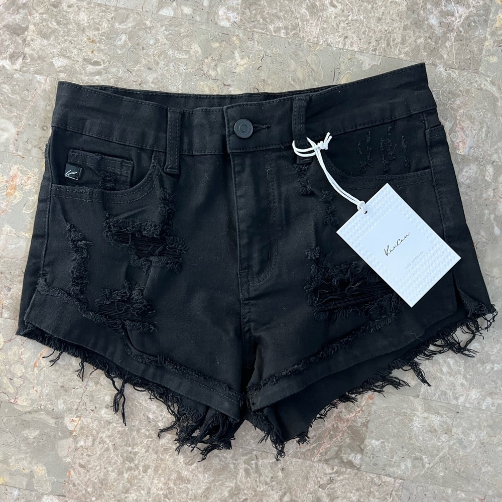 KanCan black jean shorts NWT size 5/26